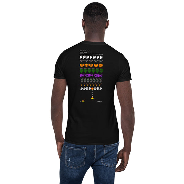 80's 8-Bit Pixel Halloween Video Game Short-Sleeve Unisex T-Shirt