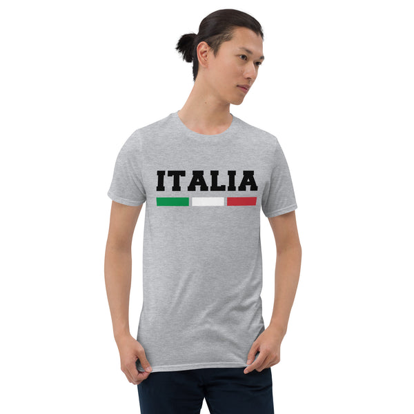 Italia Bar with Flag Back Short-Sleeve Unisex T-Shirt