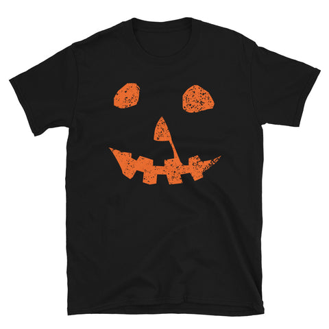 black tee with pumpkin face from the movie halloween