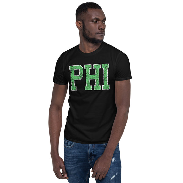 PHI Short-Sleeve Unisex T-Shirt in Philadelphia Eagles Colors