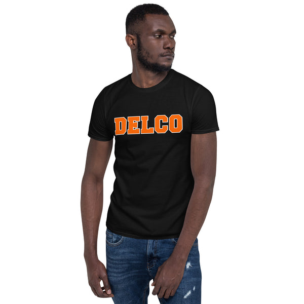 DELCO Short-Sleeve Unisex T-Shirt in Philadelphia Flyers Colors