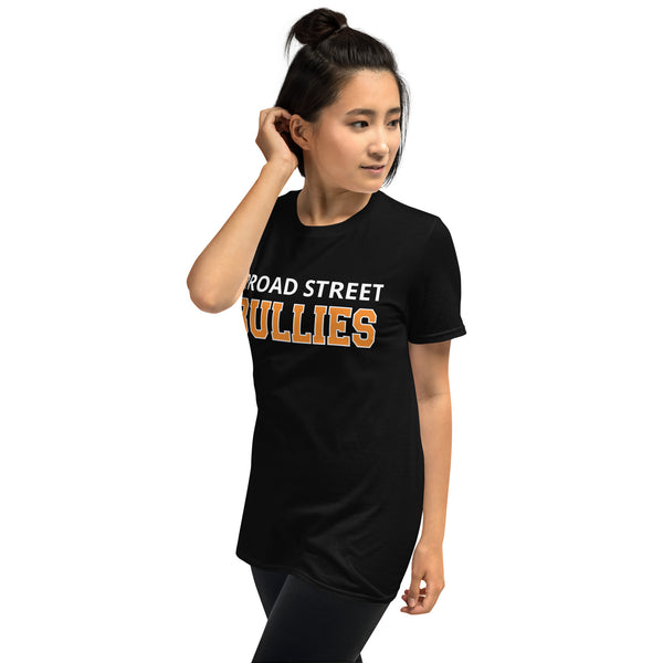 Broad St BULLIES with Back Stripe Short-Sleeve Unisex T-Shirt in Philadelphia Flyers Colors