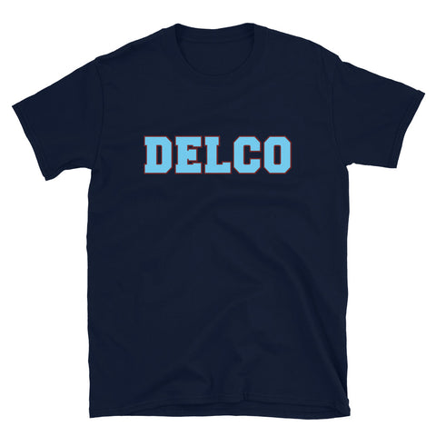 DELCO Short-Sleeve Unisex T-Shirt in Philadelphia Phillies Colors