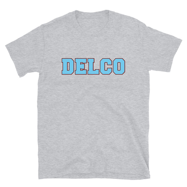 DELCO Short-Sleeve Unisex T-Shirt in Philadelphia Phillies Colors